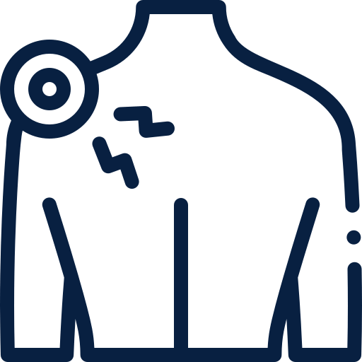 Icon of an injured shoulder, representing Shoulder Pain